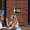 Football Mancave Metal Street Sign, 8" x 12" Yellow Design Wall Decor Sign Great for Man Cave, Bed Room, Office, Home