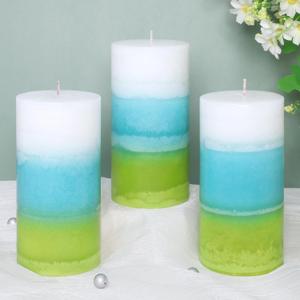 Mint Scented Pillar Candles - 3x6 inch Aromatherapy Candles, Long Lasting 70+Hours Clean Burning, Perfect for Meditation Spaces, Home Offices