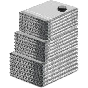 VMstr 15 Pack Space Saver Vacuum Storage Bags for Travel - No Pump Included