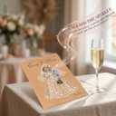 Guess the Dress & Draw the Dress Bridal Shower Game Kit for 30 Guests 97-Piece Complete Set with Permanent Pencils, Stickers & Hemp Rope, Wedding Shower & Bachelorette Party Games