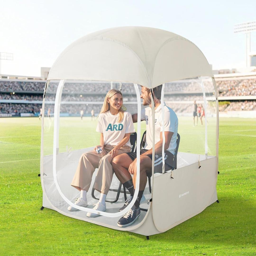 Sports Tent, Instant Weather Proof Clear View Bubble Tent with Carry Bag, Portable & Foldable Pop Up Tents Shelter for Watching Sports Events, Camping, Fishing (For 2 Person)