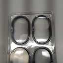 Goowin Shower Curtain Rings, 12 Pcs Shower Curtain Hooks, Oval Snap Shower Rings for Curtain, Metal Black Shower Curtain Rings Rust Proof, Glide Smoothly Shower Hooks for Shower Curtain Rod (Black)