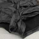 OYOANGLE Women's Buckled Cut Out Leather Mini Shorts Y2k Low Rise Booty Hot Shorts M