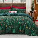 Bedsure Christmas Duvet Cover Twin - Holiday Kid's Bedding Collection with a Festive Pattern, Includes 1 Duvet Cover and 1 Pillow Sham (Twin, Gift Design) (Twin (68" x 90"), 06 - Christmas Gift (No Comforter))