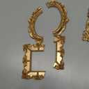 UOIENRT 5PCS Vintage Resin Picture Frame, Small Vintage Picture Frames, Oval Rectangle Wall Hanging Antique Photo for Jewelry Display Holiday Party Christmas Hotel Decor (Gold) (Bronze)