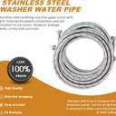 15 FT Washing Machine Hose,Long Washer Water Supply Hoses Hot And Cold Connection(2Packs),Washer Machine Hose Universal Fit for All Standard Wash Machines-by MIFLUS