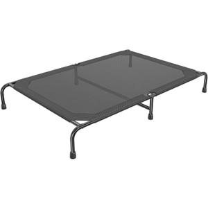 Simple Trending Raised Dog Bed for Extra Large Dogs, Waterproof XL Dog Cot, Outdoor Elevated Pet Bed, 60.25" x 37.25", Black