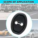3 x lasuroa 4pcs Silicone Car Door Latch Covers, Universal Door Cushion Slam Stopper Strike Protective Lock Guard Protector for Noise Reduction & Shock Absorber Fits Most Cars SUVs Trucks (Black)