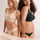 Push Up Bra for Women Wireless Bralettes No Underwire Seamless Tshirt Bras (Black, XXXL)