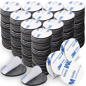 1000 PCS Double Sided Foam Tape Heavy Duty Mounting Strong Foam Tape, Suitable for Walls and Door(Black,Diameter 30mm)