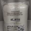 White Duvet Cover King, 100% Sandwashed Cotton Soft King Size Duvet Cover Set 3 Pieces with Zipper Clousre & Corner Buttons (White, King 104 x 90)