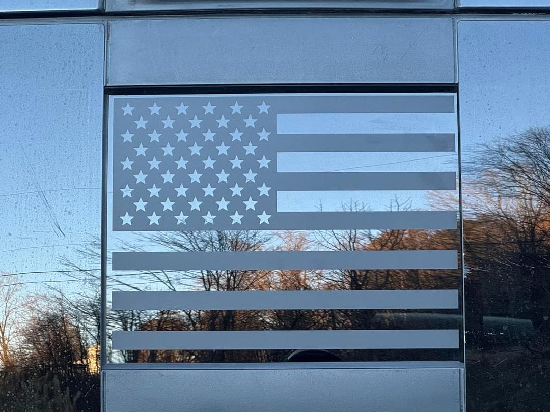 American Flag Decal for Chevy Colorado GMC Canyon 2015-2025, Rear Middle Window, USA Vinyl Sticker