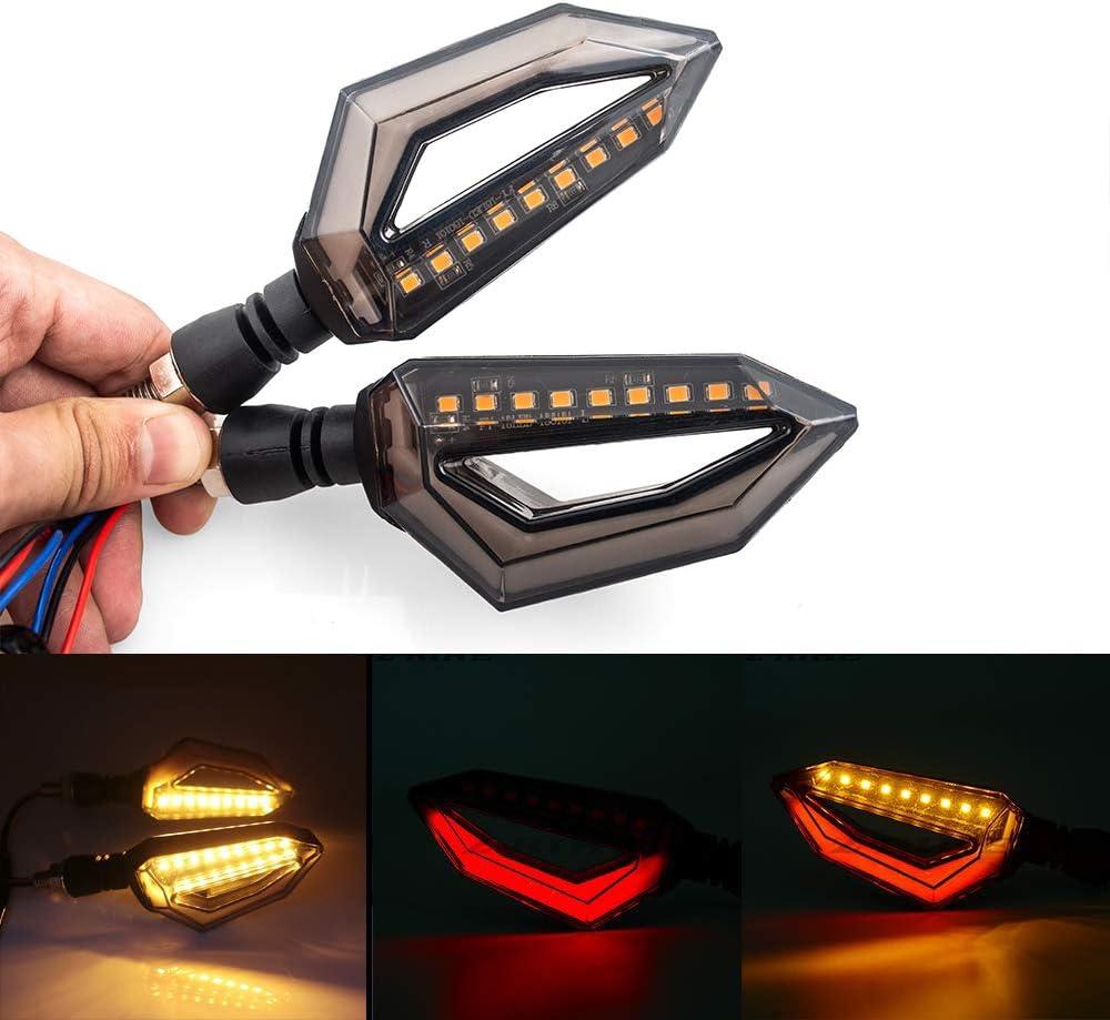 Universal 10mm Motorcycle 12 LED Turn Signal Lights Blinker Front Rear Lights Indicator