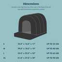 Orthopedic Dog House - Outdoor Waterproof Dog Shelter w/Porch - Indoor Pet House w/Egg-Crate Foam - Cooling - Machine Washable - Ideal for Medium Breeds & Fits 30-Inch Crate - 29"x18" (Black)