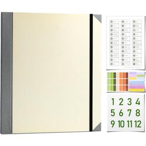 The Life Book Document Organizer - Binder for Important Documents, Document Organizer Foliofor Bills Checks Birth Certificates etc (Khaki)