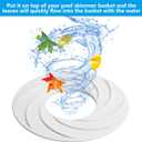 Watayo 2 PCS Pool Skimmer Basket Turbocharger, 8 Inch Pool Skimmer Basket Vortexes, Pool Cleaner Basket Fittings for In Ground Pool Reduce Cleaning Times