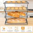 4 Tier Collapsible Cooling Rack for Baking, Cookie Baking Gadgets, Adjustable  Stackable Stainless Steel Baking Rack for Baking, Cookies, Bread, Gifts for Baking Must Haves