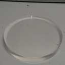 CiaoHER 1in Thickness 7in Diameter Acrylic Disc Display Block Clear Polished Round Pedestal Stand Riser 7" x 7" x 1", 1 Pack