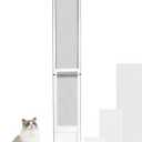 Dog Door for Sliding Door - Opening Width: 8.66 in, Max Height: 84.25 in - Cat Dog Door for Sliding Glass Door - Patio Sliding Door Dog Door Insert, Mediun, White