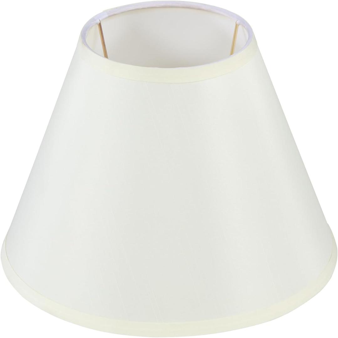 Aspen Creative 58882 Transitional Empire Shape Uno Construction Lamp Shade, Eggshell, 6" Top x 12" Bottom x 9" Slant Height (Eggshell)