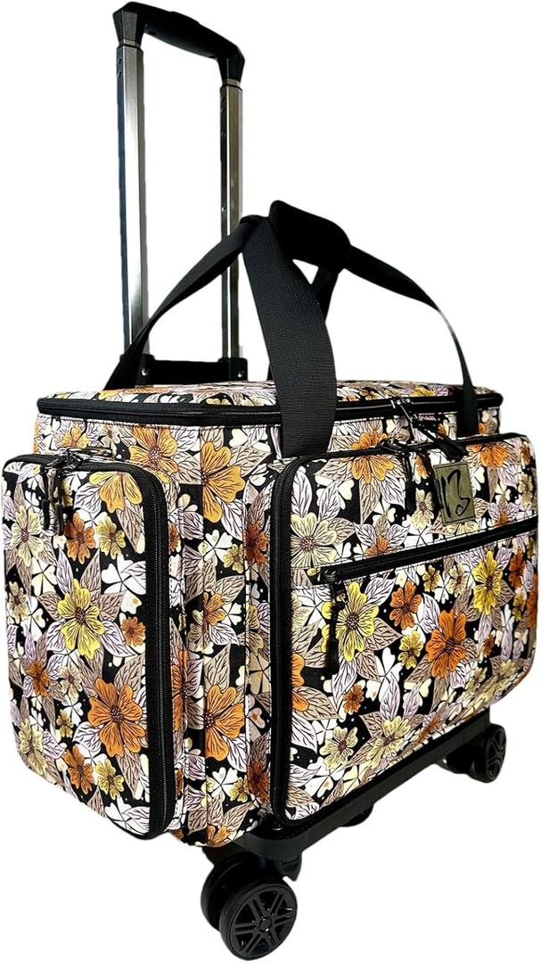 Rolling Teacher Bag with Five 360-Degree Rotating Wheels,Fits for 15.6" Laptop