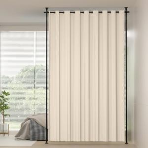 SMONTER Room Divider Curtain Rod, Floor to Ceiling Freestanding Curtain Rod, Damage Free Divider Rod for Room Separation,Heavy Duty Vertical Curtain Stand 4-10ft (H) 28-73.8inch(W),Black