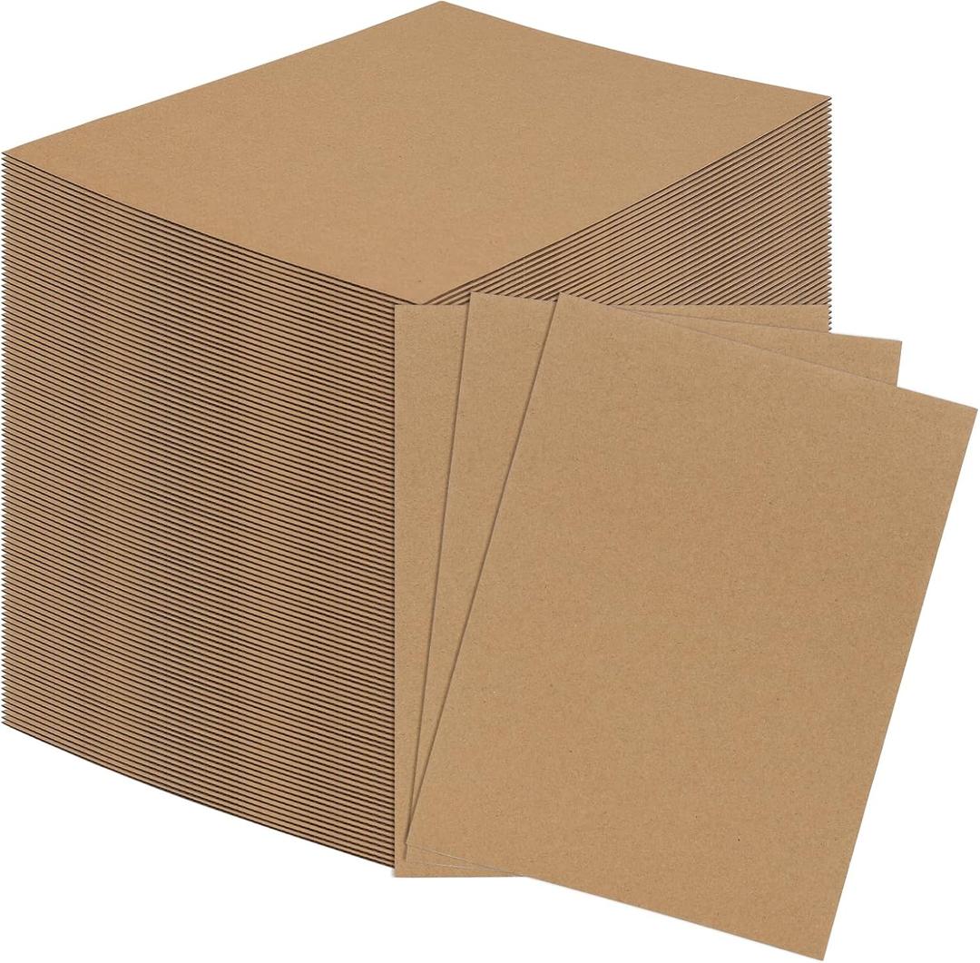 RLAVBL 100 Pack 9x12 Corrugated Cardboard Sheets, Flat Cardboard Inserts for Shipping, Mailing, Packing, DIY Crafts