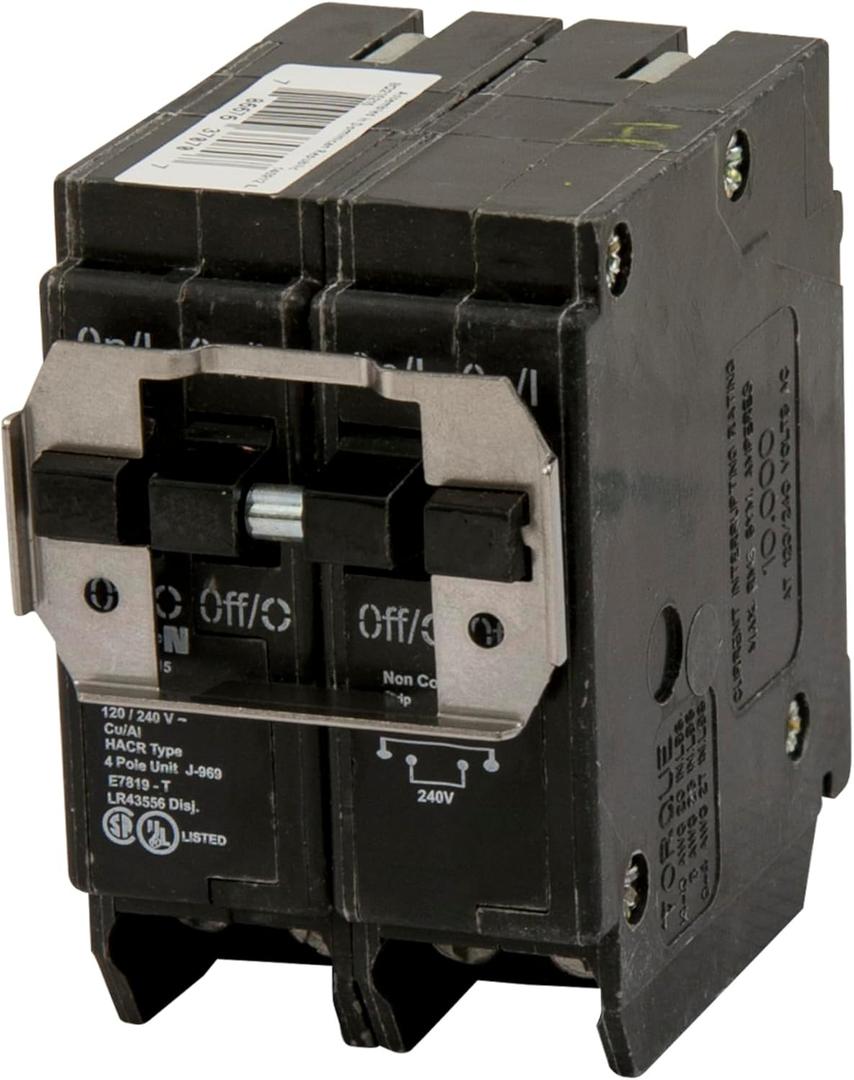 Eaton BQC250250 Plug-On Mount Type BQC Quadplex Circuit Breaker 4-Pole (2) 50 Amp 120/240 Volt