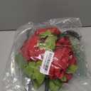 Duovlo Springs Flowers Artificial Silk Peony Bouquets Wedding Home Decoration, Pack of 1, Spring Red