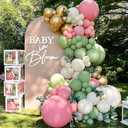Baby in Bloom Sign, 16x24 Felt Letter Baby Shower Sign Baby in Bloom Party Decor Backdrop for Boy or Girl Baby Shower Gender Reveal 1st Birthday - White