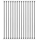 Sidasu 15 Pack Iron Balusters Square Hollow Stair Spindles 1/2" Metal Balusters with Iron Baluster Swivel Shoes for Staircase