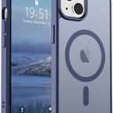 SUPFINE Magnetic for iPhone 14 Case & iPhone 13 Case (Compatible with MagSafe) (Military Grade Drop Protection) Translucent Matte Shockproof Phone Cover,Lavender Gray