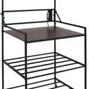 Rolling 3D Printing Stand Filaments Storage Filament Spools Holder Racks Cart with Wheels for Garage Office Workshop