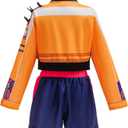 Coolproud Kpop Costume Kids,Girls Halloween Cosplay Costumes 3PSC Set Include Jacket T-Shirt Shorts, 150