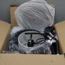 ZECOXOL Arc Floor Lamp with 3 Color Temperatures,Black Floor Lamp with Remote Control, Boho Standing Lamp with Rattan Wicker Shades, Farmhouse Tall Pole Lamp for Living Room Bedroom (12.2 inch)