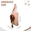 Pet Canvas Shoulder Carrying Bag, Cute Lion Shaped Cat Carrier, M Size Portable Kitten & Puppy Tote, Cozy Carriers for Small Dogs, Cats, and Pets, Handbag for Outdoor, Shopping, and Camping