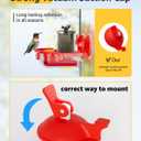 Window Hummingbird Feeder Strong Suction Cup, Hummingbird Feeders for Outdoors Window Up Close Bird Watching, Ant and Bee Proof, Easy to Refill, Clean and Install (1 Pack)