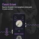 SONICAKE Octave Guitar Pedal, Analog Classic Lower Octave Guitar Effects Pedal for Guitar & Bass, True Bypass - Octaver