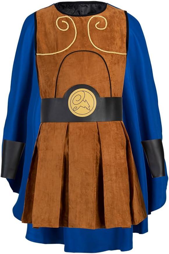MelangCos Mens Hercules Costume Roman Soldier Cosplay Uniform Halloween Outfit (Brown, S)