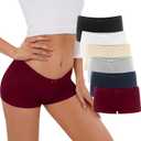 Uizuooy Boyshorts Panties for Women Cotton Boxer Briefs Seamless Underwear Anti-chafe Shorts (Multicolored-1-3901)