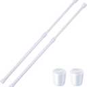 2 Pack Small Tension Rods 26 in to 39 Curtain Rods Window Rods in Extendable Width Spring Cupboard Bars for Kitchen Utensils, Closet, and Cabinet