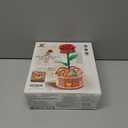 MIEBELY 3D Wooden Puzzles for Adults, Light Up 3D Puzzle Flower Rose Building Puzzle with Music Box, 216 pcs Craft Birthday Gift for Adult and Teen