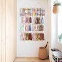 POVETIRE Headband Holder Hair Bows Organizer for Girls,Baby Headbands Hair Accessories Organizer Storage Wall Hanging Decor for Nursery Girls Room (Beige)