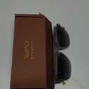 WearMe Pro Polarized Modern Aviator One-Bridge Square Mens Sunglasses (Moon Rock Grey / Black Lens)