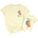 Mommy and Me Matching Shirt Birthday Matching Family Shirts Mother Daughter Son Matching Tees Birthday Girl Boy Tops (Yellow)