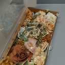 Ling's moment Fake Flowers Box, Faux Artificial Greenery Stems Foam Roses Dahlia Gardenia Tulip Silk Carnation Fabic Flower for Centerpieces Bouquet Wedding Vase, Apricot & Peach, Deluxe Combo