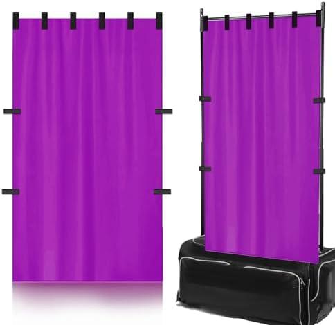 Privacy Curtain for Dance Bags with Garment Rack Curtain with Storage Bag Backstage Privacy Screen for Dance CompetitionsDancer Essentials for Suitcase Competitions & Rehearsals (Purple)