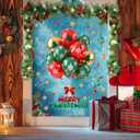 2 x Christmas Window Clings 1 Sheets Balloon Window Decals Cute Merry Christmas Windows Stickers for Winter Party with Holly Designs for Home Office Windows Glass Mirror Decor (Style24)