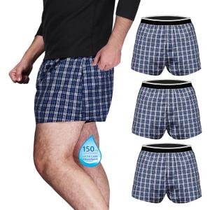 Washable Bowel Incontinence Underwear for Men Leakproof 100ml Absorbency Boxers Shorts Pack of 3 (XX-Large)