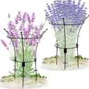 VICAMB 2 Pack Large Peony Cages and Supports,23.2" H X 13.4" D Metal Peony Support Rings, Tall Plant Support Garden Stakes for Outdoor Plants and Other Flopping Flowers